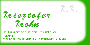 krisztofer krohn business card